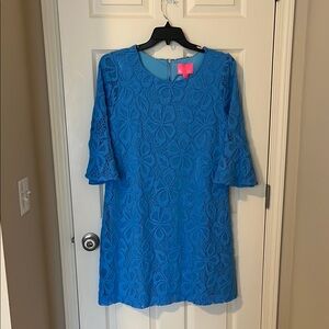 Elegant Blue Lace Dress Lilly Pulitzer